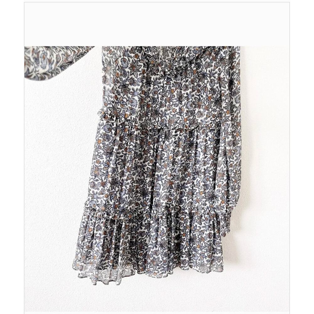 Veronica Beard Savile Floral Silk Dress 4 Boho Prairie Western Festival Romantic - Picture 8 of 9